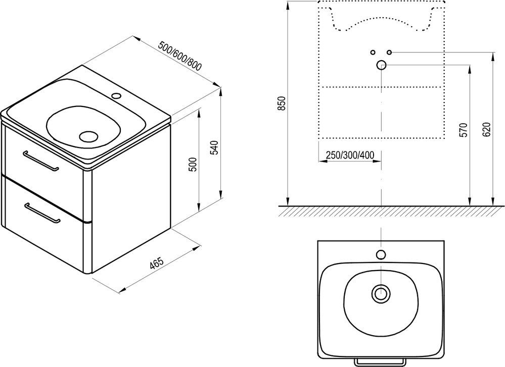 Armoire sous le lavabo SD Balance II